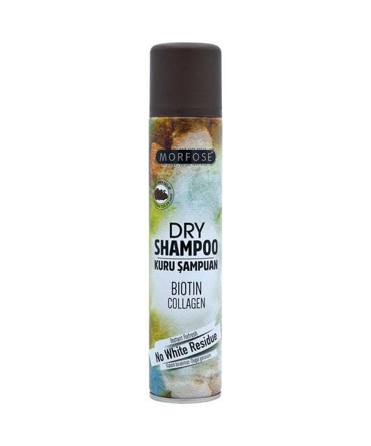 SHAMPOO SECO CON BIOTINA Y COLÁGENO MORFOSE CABELLO CASTAÑO 200 ML